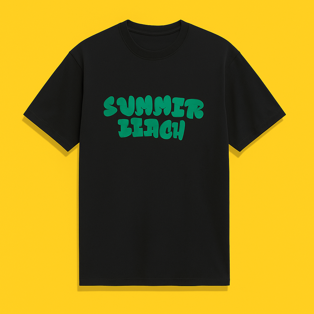 Black Drop Shoulder T Shirt - Premium Cotton Lycra 220 GSM