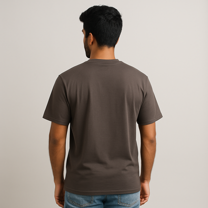 Plain Drop Shoulder T Shirt - Premium Cotton Lycra 220 GSM