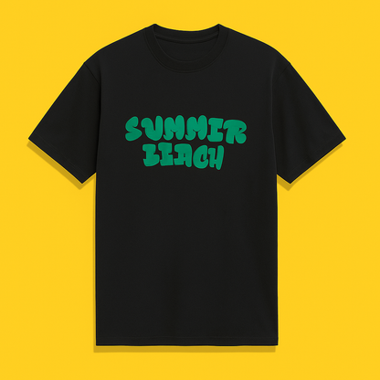 Black Drop Shoulder T Shirt - Premium Cotton Lycra 220 GSM